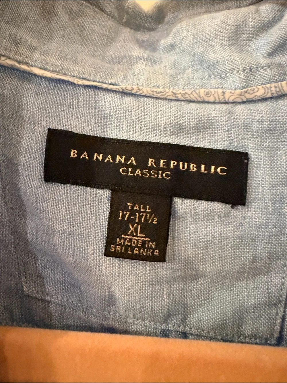 Banana Republic blue linen shirt XLT